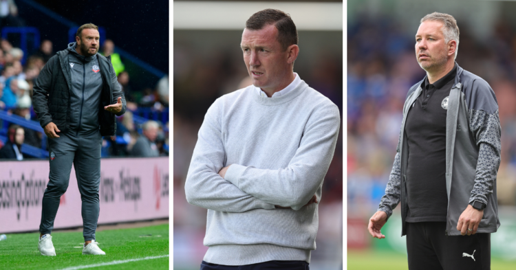 Ian Evatt (left) (Photo by Chris Vaughan - CameraSport/Getty Images) Neill Collins (centre) (Photo by Pete Norton/Getty Images) Darren Ferguson (ri...