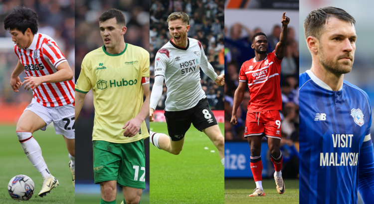 A compilation of Championship players from Stoke City, Bristol City, Derby County, Middlesbrough and Cardiff City