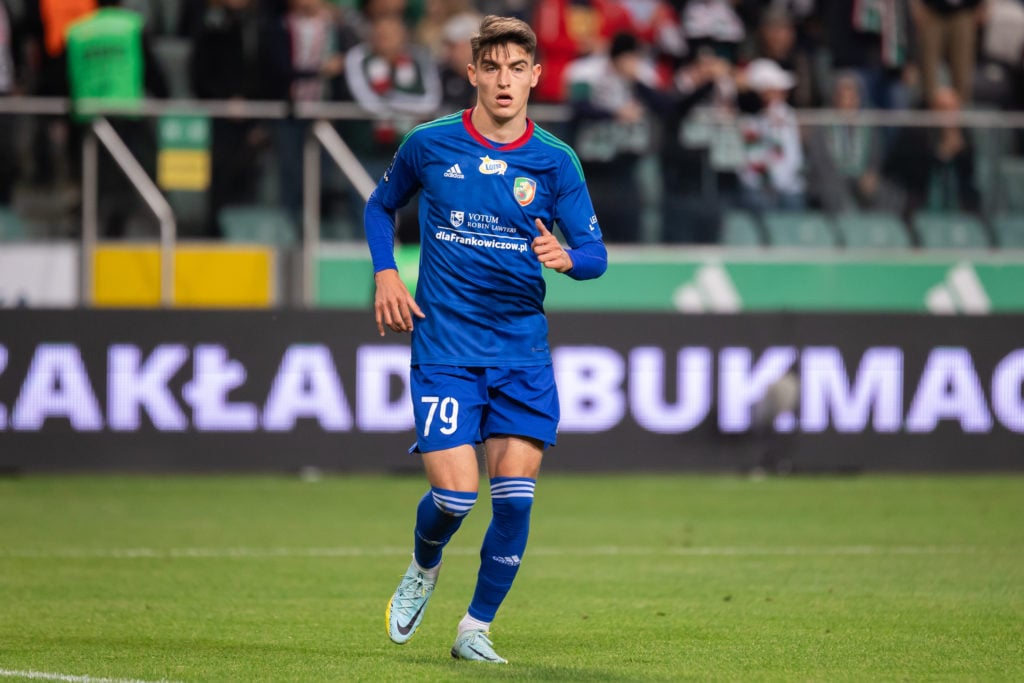 Olaf Kobacki of Miedz seen during the Polish PKO Ekstraklasa